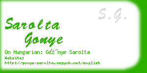 sarolta gonye business card